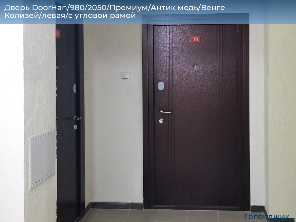 Дверь DoorHan/980/2050/Премиум/Антик медь/Венге Колизей/левая/с угловой рамой, gelendzhik.doorhan.ru