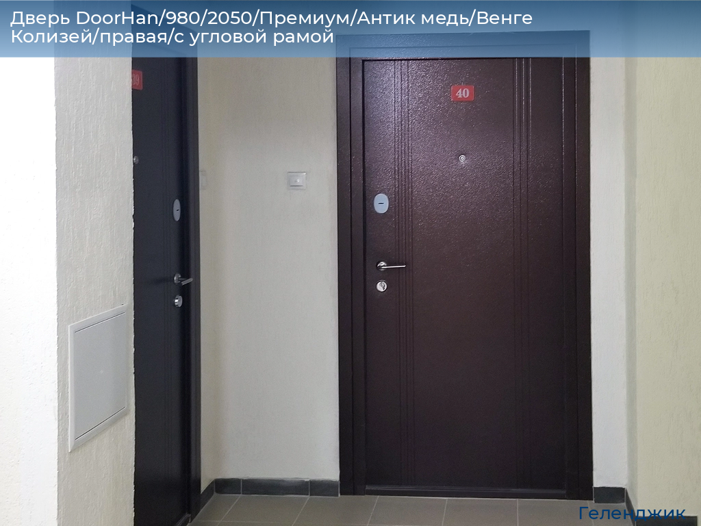 Дверь DoorHan/980/2050/Премиум/Антик медь/Венге Колизей/правая/с угловой рамой, gelendzhik.doorhan.ru