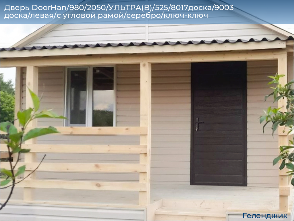 Дверь DoorHan/980/2050/УЛЬТРА(B)/525/8017доска/9003 доска/левая/с угловой рамой/серебро/ключ-ключ, gelendzhik.doorhan.ru